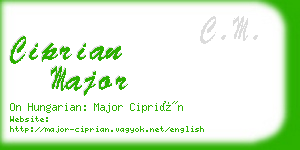 ciprian major business card